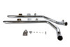 V-Twin #7406-BLACK TIPS - Wyatt Gatling Exhaust Drag Pipe Set Slash Cut Chrome