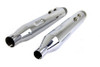 Wyatt Gatling #6627 - Wyatt Gatling Muffler Set Chrome with Black Conical Tip