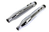 Wyatt Gatling #6627 - Wyatt Gatling Muffler Set Chrome with Black Conical Tip