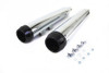 Wyatt Gatling #8483 - Wyatt Gatling Muffler Set Chrome with Black Taper Tip