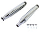 Wyatt Gatling #5189 - Wyatt Gatling Muffler Set Chrome with Black 2 Ring Comet Tip