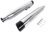 Wyatt Gatling #8375 - Wyatt Gatling Muffler Set Chrome with Black Slash Down Tip