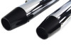 V-Twin #9986 - Wyatt Gatling Muffler Set with Black Long Tapered End Tips