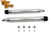 V-Twin #9079-A - Wyatt Gatling Muffler Set with Black Shooter Style End Tips