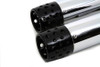 V-Twin #9079-A - Wyatt Gatling Muffler Set with Black Shooter Style End Tips