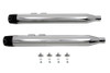 V-Twin #9079-A - Wyatt Gatling Muffler Set with Black Shooter Style End Tips