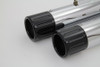 V-Twin #3927 - Muffler Set with Black Revolver End Tips