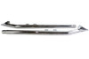 V-Twin #7979 - FLT Upsweep Straight Fishtail Set Chrome
