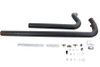 V-Twin #8116 - Exhaust Drag Pipe Set Black Shotgun Style