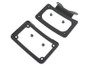 V-Twin #67900059 - Curved License Plate with Frame Black