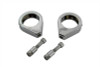 V-Twin #12-6049-41 - Chrome Turn Signal Clamp Kit 41mm Forks