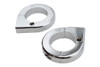 V-Twin - Chrome Universal Mount Clamp Set 1-3/8 inch