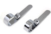 V-Twin #72987 - Chrome 1-3/4 inch Exhaust  inchP inch Clamp Set