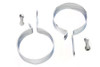 V-Twin #74020C - Chrome 3-1/2 inch Muffler Body and End Hanger Clamp Set
