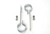 V-Twin #72836F - Chrome 2 inch Exhaust Hanger Clamp Set