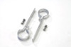 V-Twin #72836F - Chrome 2 inch Exhaust Hanger Clamp Set