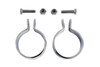 V-Twin #70318A - Chrome 1-7/8 inch Muffler End Clamp Set