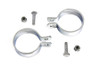 V-Twin #70318A - Chrome 1-7/8 inch Muffler End Clamp Set