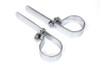 V-Twin #72870A - Chrome 2-1/2 inch Muffler  inchP inch Clamp Set