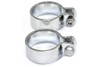 V-Twin #70318B - Chrome 1-7/8 inch Heavy Muffler Body and End Clamp Set