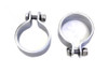 V-Twin #70318B - Chrome 1-7/8 inch Heavy Muffler Body and End Clamp Set