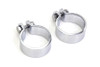 V-Twin #70318B - Chrome 1-7/8 inch Heavy Muffler Body and End Clamp Set