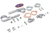 V-Twin - Shovelhead Header Set Mount Kit Chrome