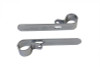 V-Twin #74019B - Chrome 1 inch Exhaust  inchP inch Clamp Set