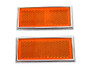 V-Twin #410-3100 - Front Amber Reflector Set With Chrome Frame