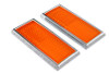 V-Twin #410-3100 - Front Amber Reflector Set With Chrome Frame