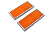 V-Twin #410-3100 - Front Amber Reflector Set With Chrome Frame