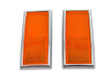 V-Twin #410-3100 - Front Amber Reflector Set With Chrome Frame