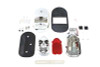 V-Twin - Chrome Tombstone Tail Lamp Kit with Skull Grill