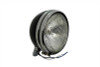 V-Twin #20-0308SB*N/A - Replica 5-3/4 inch Round Black Headlamp