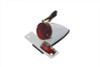 Wyatt Gatling #20-6595B - Chrome P-K Sport Tail Lamp with Red Lens