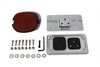 V-Twin - Chrome Laydown Tail Lamp License Mount Kit