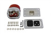 V-Twin - Chrome Laydown Tail Lamp License Mount Kit