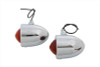 Wyatt Gatling #20-6505BL - Chrome Red Marker Lamp Set With Single Stem