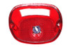 Wyatt Gatling #12-0018B - Tail Lamp Lens Red with Blue Dot