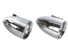 Wyatt Gatling #20-6054 - Chrome Torpedo Marker Lamp Set with Clear Lens