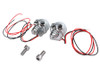 Wyatt Gatling #07254A - 2 inch Chrome Skull Marker Lamp with Red LED