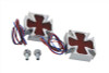 Wyatt Gatling #76130S2 - Chrome Maltese Marker Lamp Set