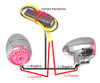 Wyatt Gatling #12-6011C/R - Clear Lens with Red LEDs Marker Lamp Set