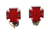 Wyatt Gatling #20-6576RA - Red Lens with Amber LED Marker Lamp Set