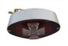Wyatt Gatling #12-0414RC - Oval Tail Lamp with Maltese Inset Red