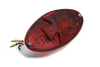 Wyatt Gatling #12-0413R - Oval Tail Lamp with Maltese Inset Red Lens with Red Cross