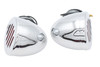Wyatt Gatling #20-6515R - Chrome Shielded Bullet Marker Lamp Set with Red lens