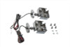 V-Twin #76363 - Chrome Turn Signal Set Maltese Red LED
