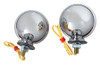 Wyatt Gatling #77389A - Chrome Turn Signal Set Bullet with Amber Lens