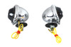 Wyatt Gatling #77389S - Chrome Turn Signal Set Bullet with Smoked Lens